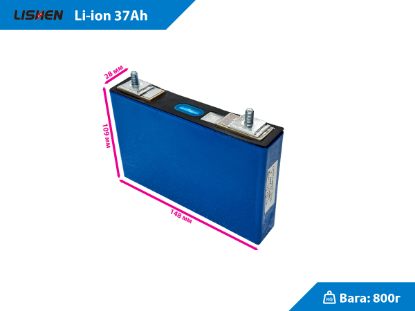 Акумуляторний елемент 37Ah, 135 Wh - Li-ion NMC LISHEN - Зображення 2